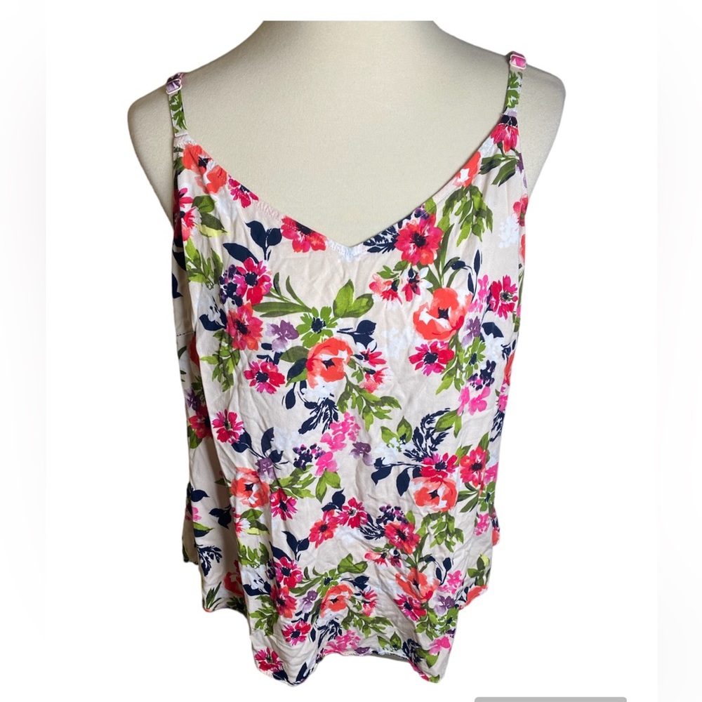 Torrid Floral Tank Top with Adjustable Straps - Picture 4 of 6